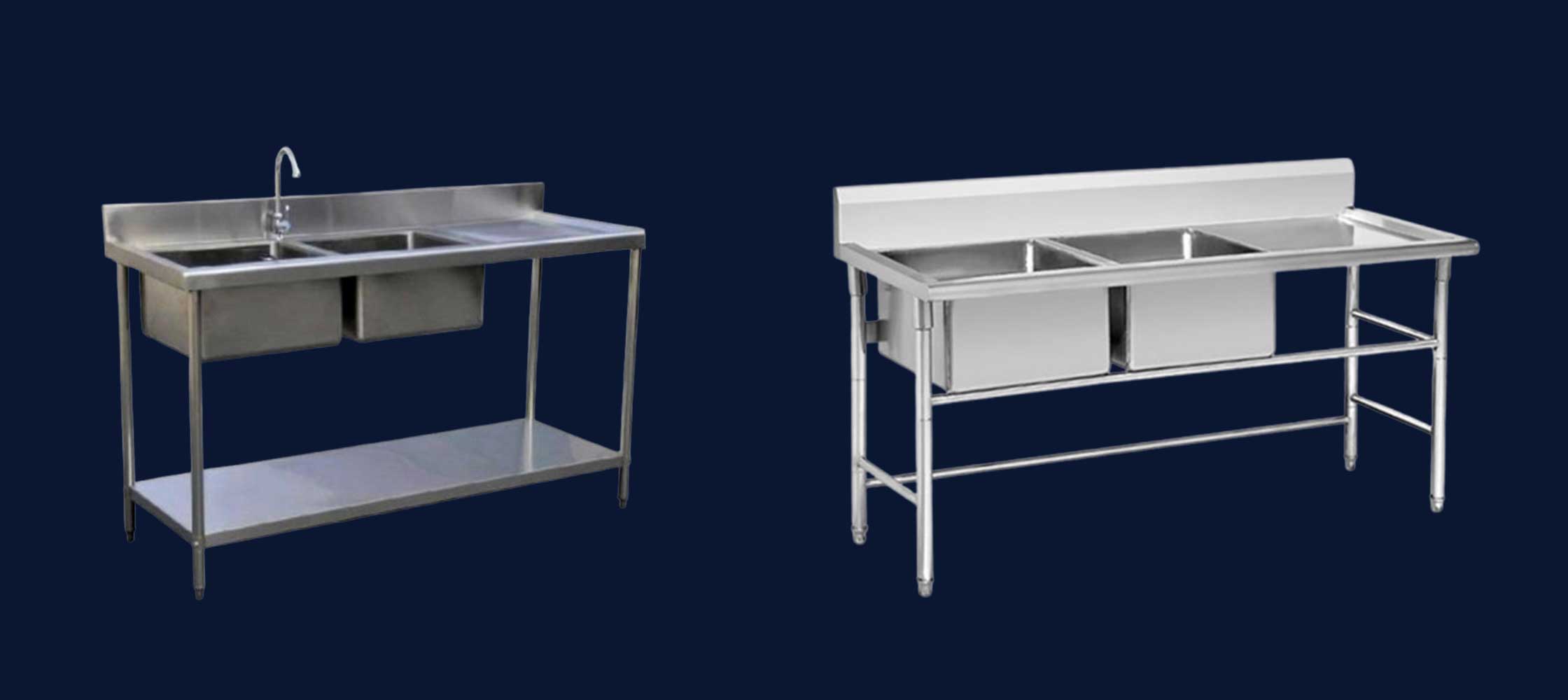 Two Pot Sink With Table